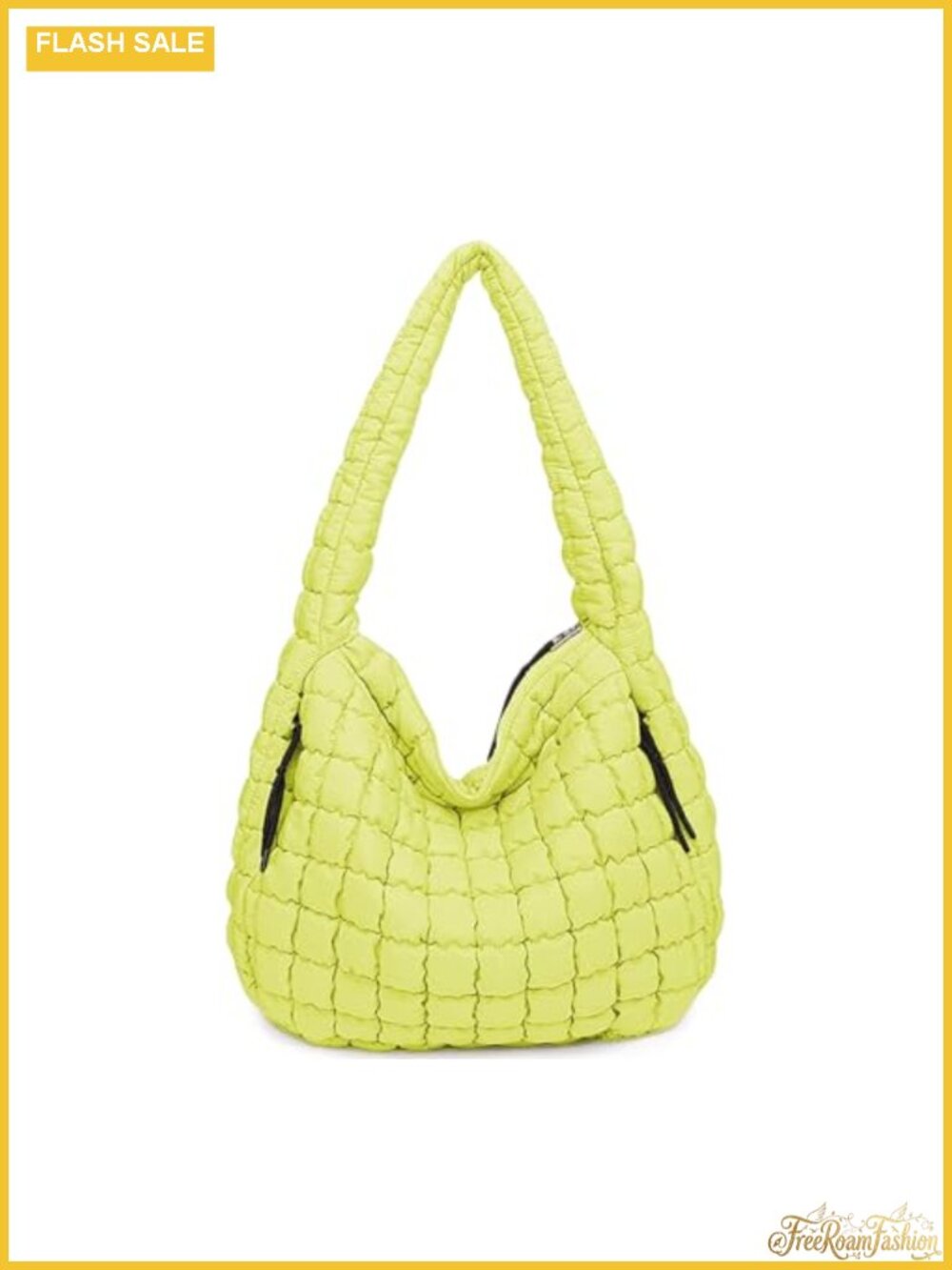 Quilted Puffer Hobo Bag Large Nylon Crossbody Tote Lightweight Puffy Handbag